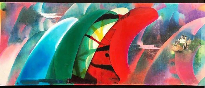 “Belza” Mixed Media/ Oil on Wood 100cm x 40cm 2016