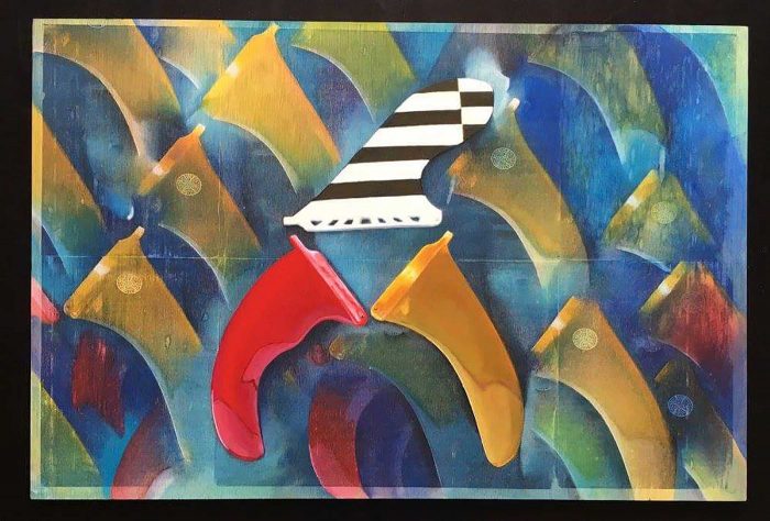 “Blue Dream” Mixed Media/ Oil on Wood 60cm x 40cm 2016