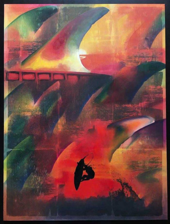 “Sunset” Mixed Media/ Oil on Wood 100cm x 80cm 2016