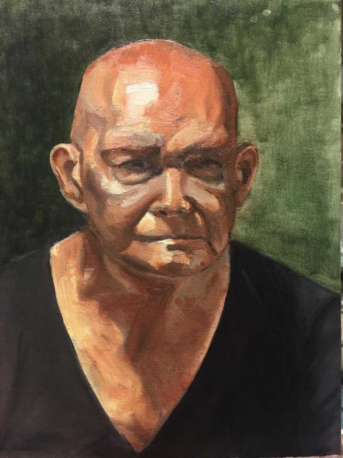 Phil Peinture à l’huile sur Carton entoilé 40,6 cm x 30,5 cm 2018