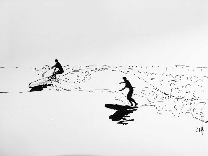 Between Friends  Encre sur papier A4 (24cm x 29,7cm) 2017