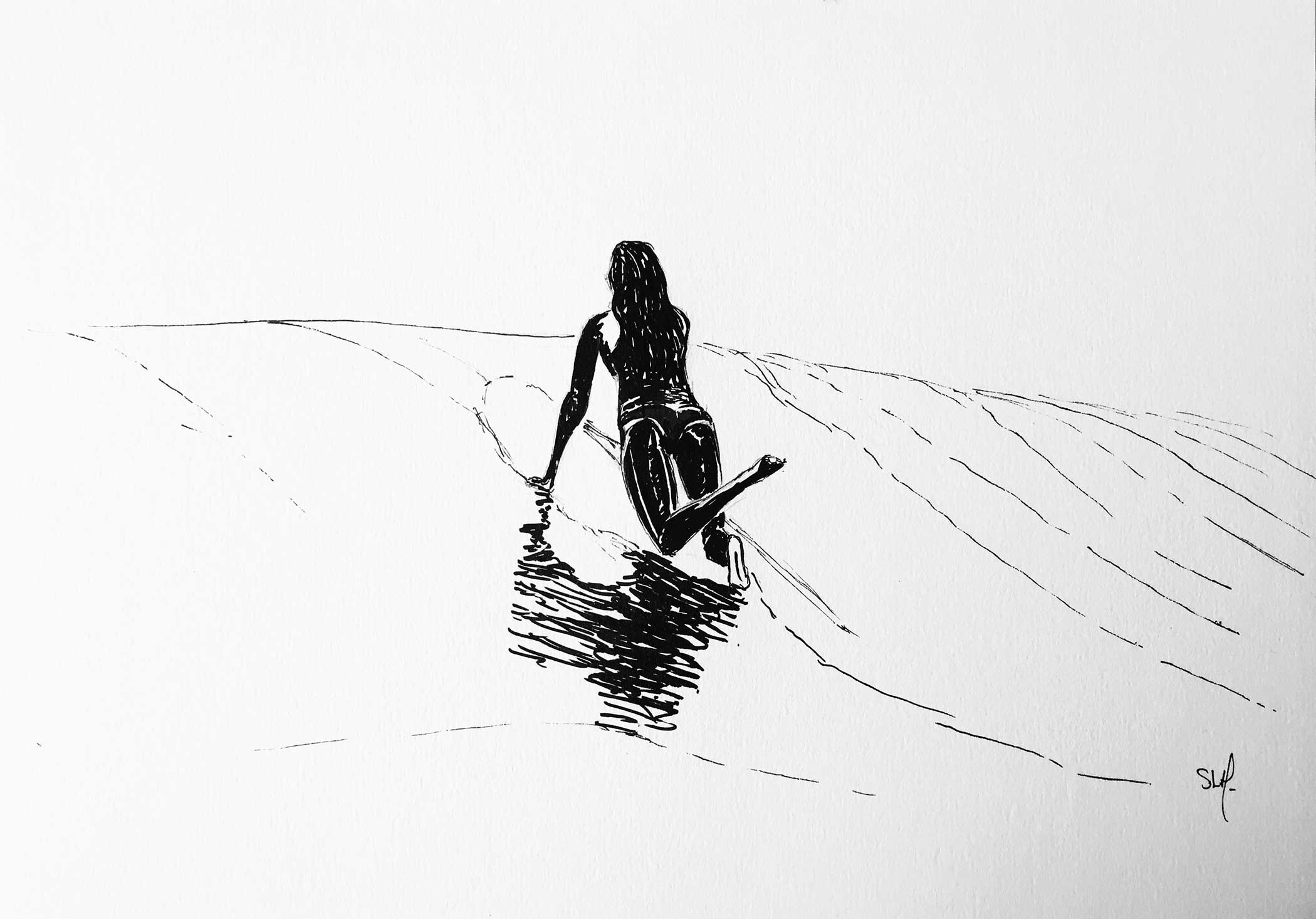 The Other Side  Encre sur papier A4 (24cm x 29,7cm) 2017