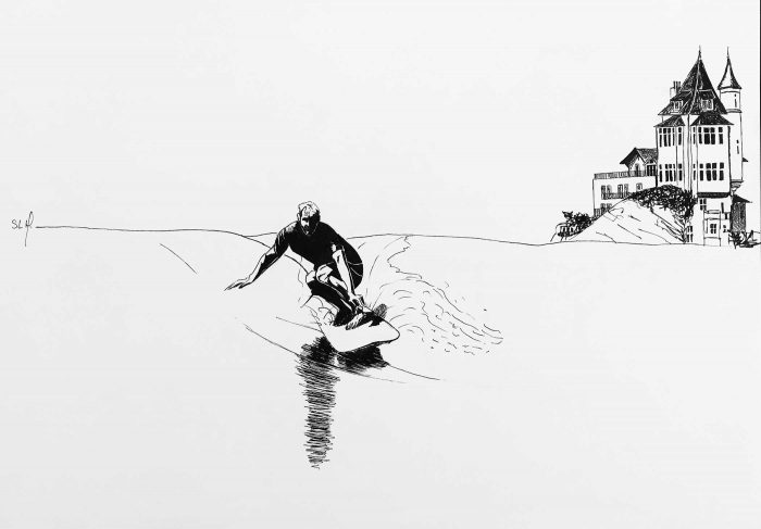 Lucas Puig at Belza Encre sur papier A3 (29,7cm x 42cm) 2018
